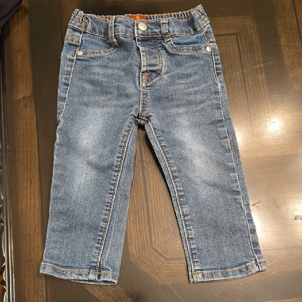 7 For All Mankind Kids Blue Jeans | 2-Button Fly | Size 18 Months